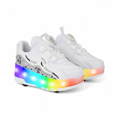 LED Işıklı Patenli Çocuk Ayakkabısı – Yürürken Paten'e Dönüşür
