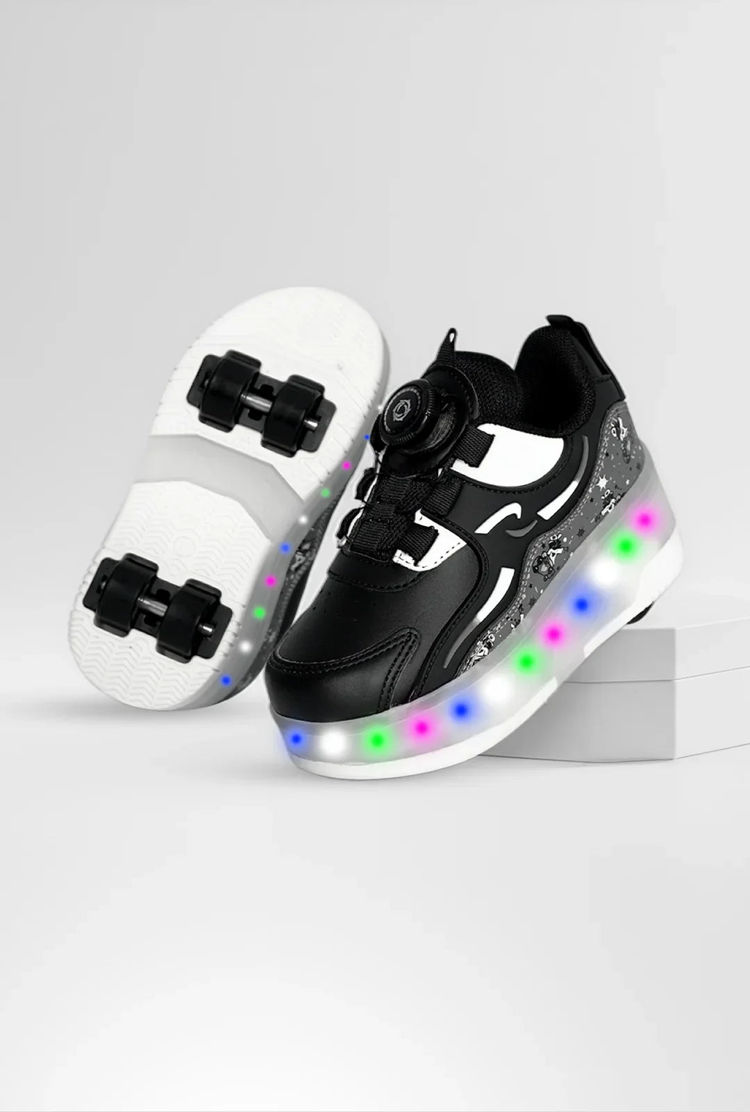 Kız Çocuk Patenli, Işıklı Rahat Mor Spor Ayakkabı&Sneaker | 4 Teker Kaykay Ayakkabı