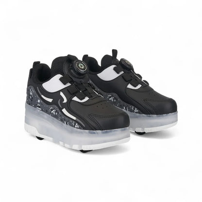 Kız Çocuk Patenli, Işıklı Rahat Mor Spor Ayakkabı&Sneaker | 4 Teker Kaykay Ayakkabı