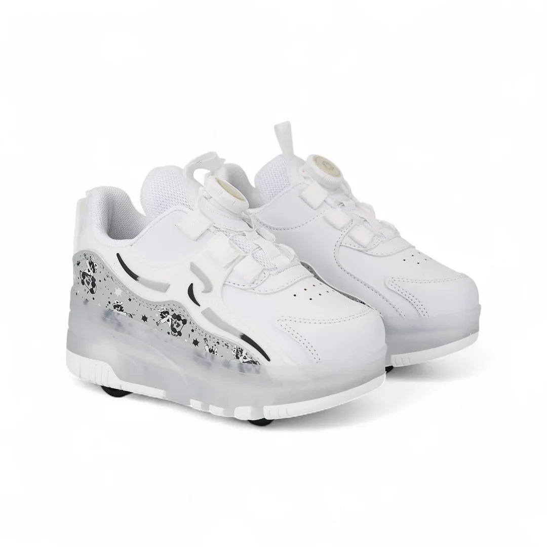 Kız Çocuk Patenli, Işıklı Rahat Mor Spor Ayakkabı&Sneaker | 4 Teker Kaykay Ayakkabı